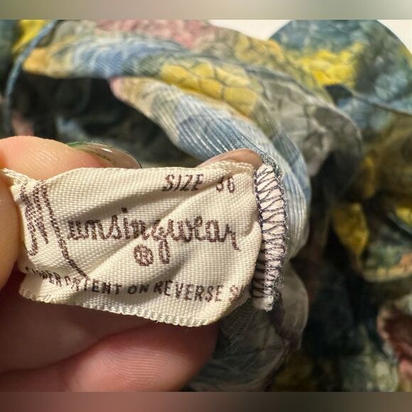 Munsingwear Green Dress | See through 100% Nylon Tricot fabric | Size 36 - Picture 6 of 7